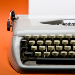 orange typewriter